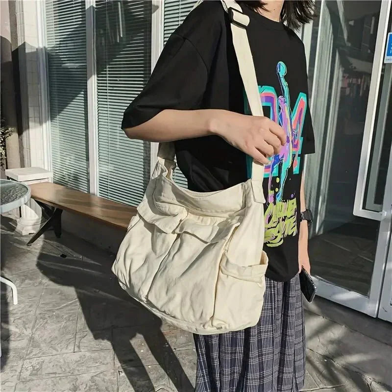 Amtn Club | Sac à bandoulière en toile vintage pour femmes – spacieux et décontracté