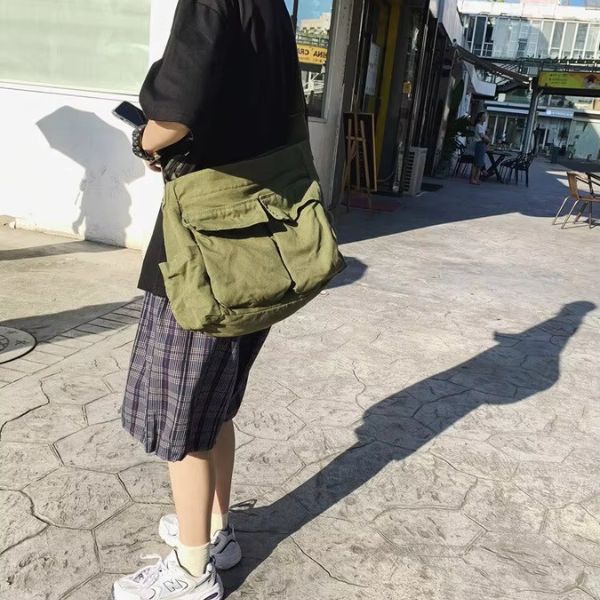 Amtn Club | Sac à bandoulière en toile vintage pour femmes – spacieux et décontracté